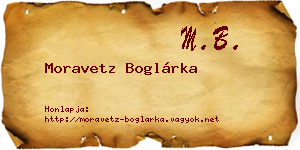 Moravetz Boglárka névjegykártya